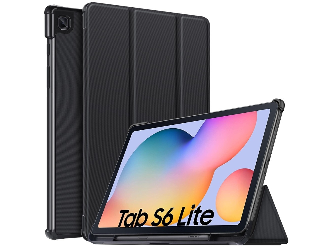 Capa dupla para Samsung Galaxy Tab S6 Lite, Preta
