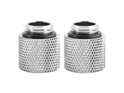 2 Peças De Adaptador De Prolongador G1/4 Masculino Para Feminino De Resfriamento A Água , Prata Luz Dourada (15mm)