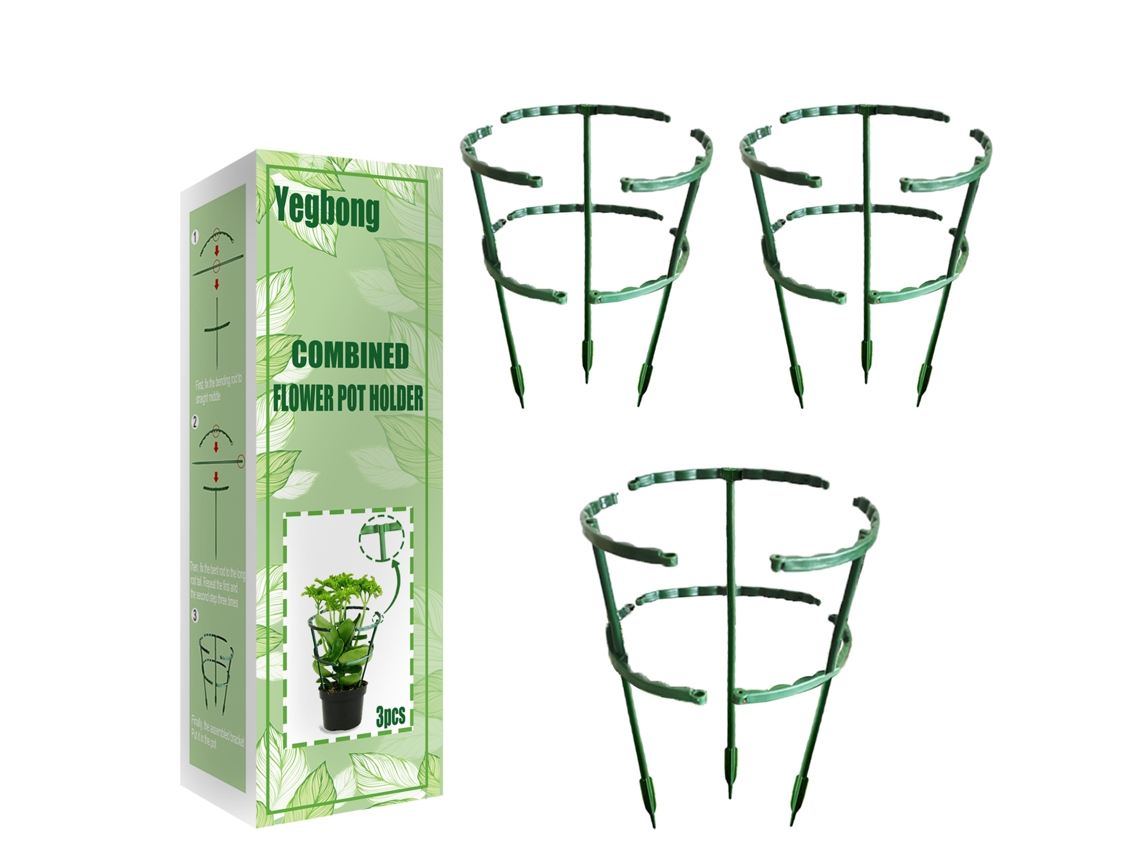 Conjunto De 3 Suportes Para Plantas, Anéis De Suporte Semicirculares Para Plantas, Gar