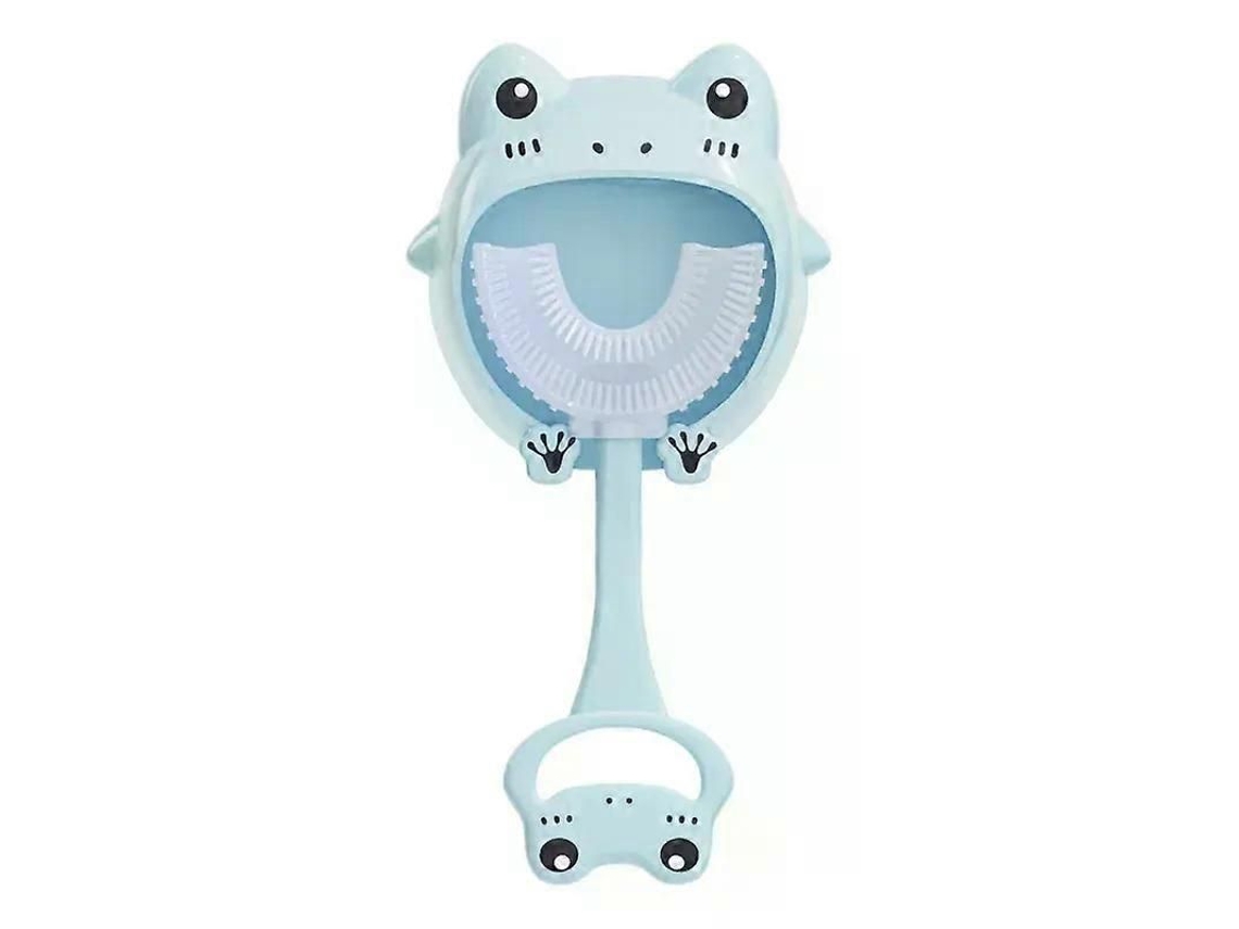 Escova de Dentes Infantil em Formato U com Desenho Animal, para Bebês Limpeza Bucal 360 Graus e Mordedor Silicone. GOKOCO