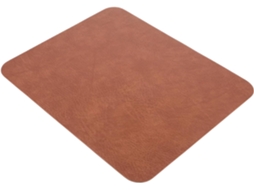 Mousepad Em Couro Sintético Marrom, Resistente À Água, Antiderrapante, Leve, Ideal Para Escritório E Gokoco