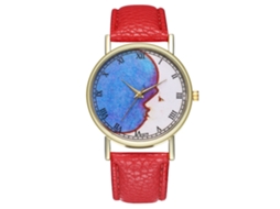 Reloj De Cuarzo Elegante Unisex Casual Fashion Regalo (vermelho)