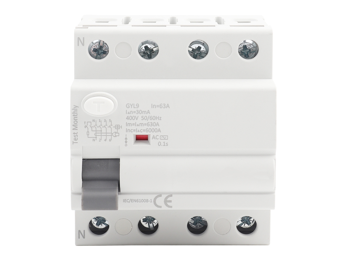 Disjuntor de Corrente Residual Gyl9 4P 400V 63A S/MARCA
