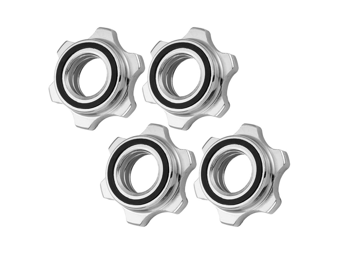 Conjunto De 4 Porcas Sextavadas Antiderrapantes De Ferro Fundido, Halteres E Barras De Ginástica
