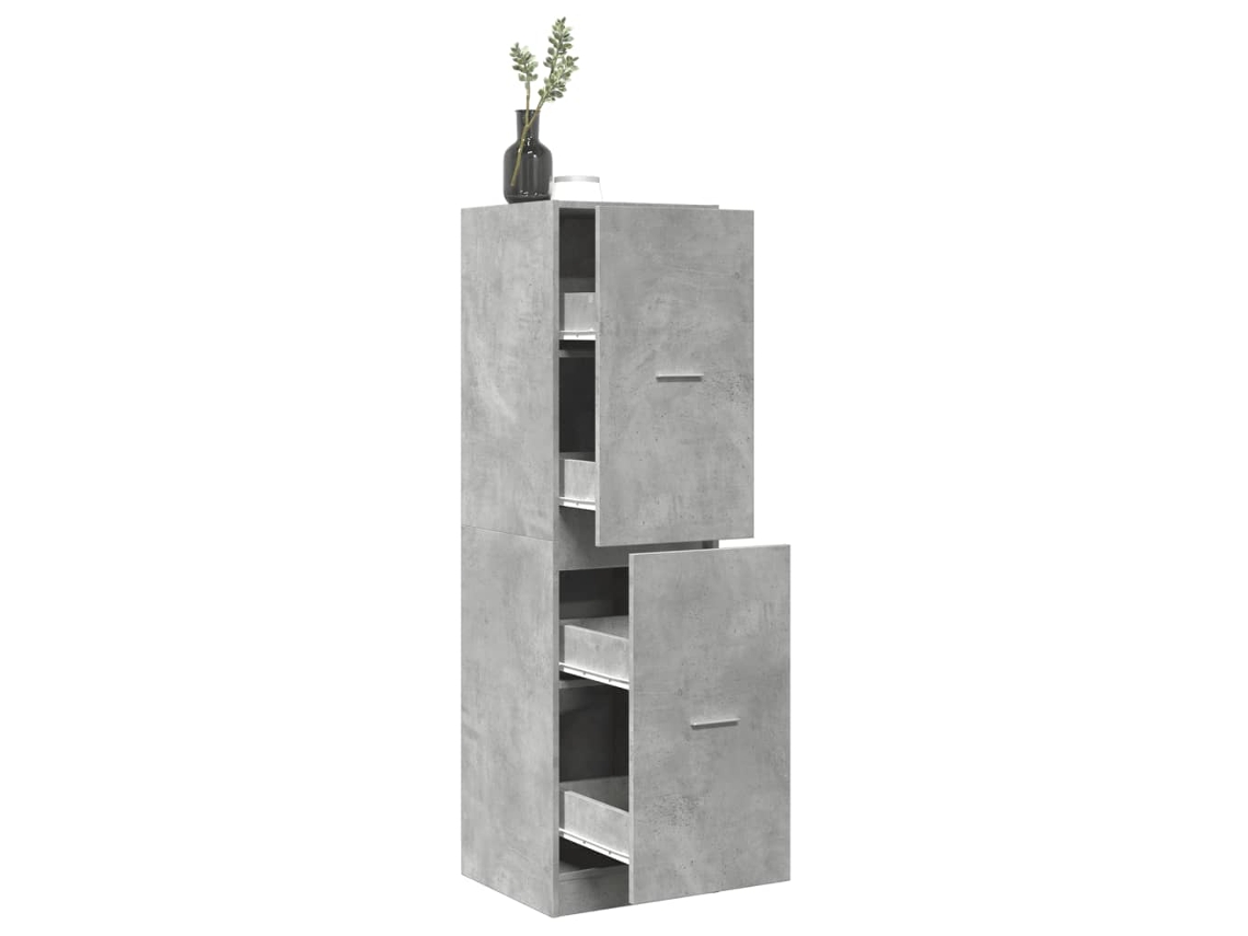 Vidaxl Armário Boticário 40x41x144,5cm Derivados Madeira Cinza Cimento