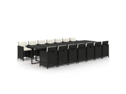 Garden Dining Set, Garden Dining Sets Vidaxl Preto Rattan / Vime (n/a)
