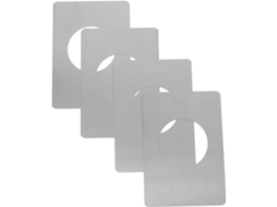 Conjunto De 4 Placas De Cobertura Para Fechadura De Porta Em Aço Inoxidável.