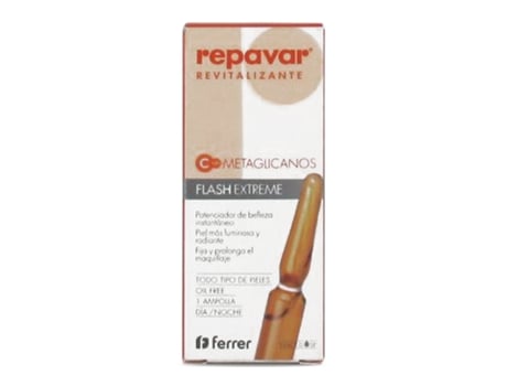 Ampolas de Rosto REPAVAR Metaglicanos Flash Extreme (1 x 1 ml)