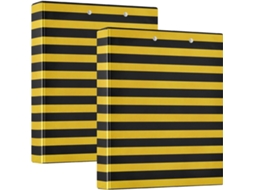 Massas Divertidas De 3,8cm 1-1 2 Polegadas Com Linhas Douradas E Pretas, Argolas Redondas Com Bolsas Internas, Pacote