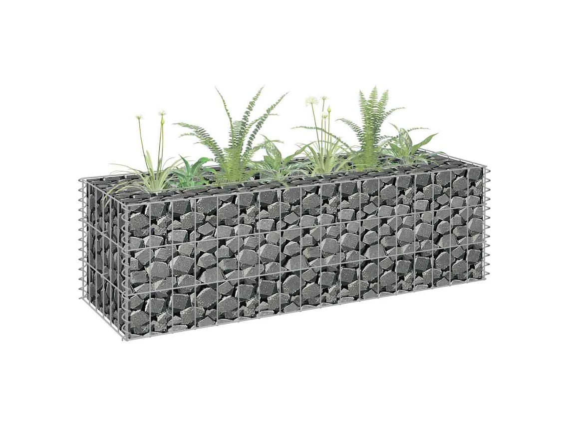 Vidaxl Canteiro Elevado/cesto Gabião 90x30x30 Cm Aço Galvanizado