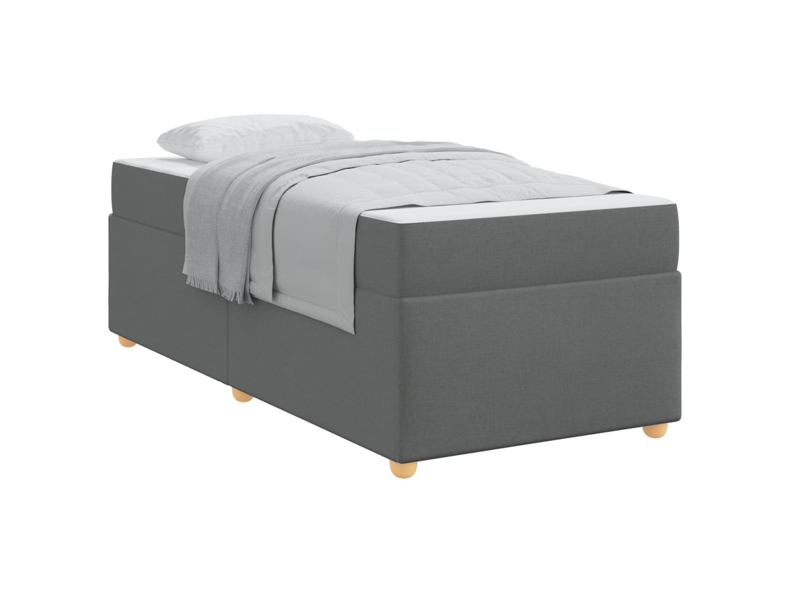 Estrutura da Cama com Colchão Cinza Escuro Tecido MAISON EXCLUSIVE 90x190 cm