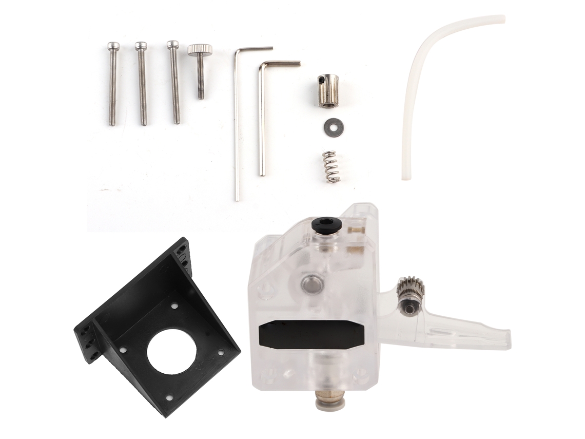 Kit Extruder Duplo Engrenagem Redução Duas Rodas Alimentação Transparente Acessório Impressora 3d