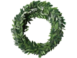 Guirlanda de flores artificiais de 7,5 m com folhas verdes, parte de uma trepadeira decorativa, coroa de folhagem B
