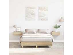 Estrutura Cama Sem Colchão 120x200 Cm Carvalho Sonoma
