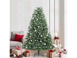 Vidaxl Árvore De Natal Articulada Artificial Verde 210 Cm Pvc E Metal