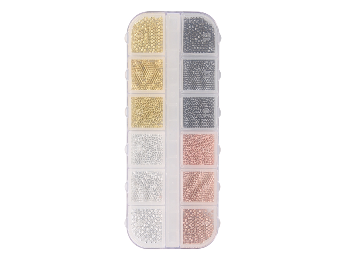 Decorações De Bola De Aço Para Unhas Artísticas Tamanhos Mistas Diy Beads Para Manicure Em Casa Ou Salão