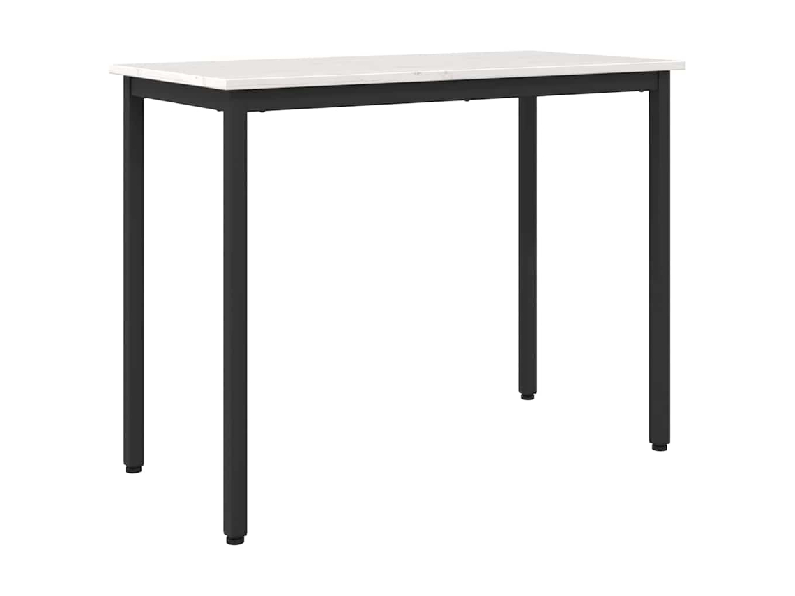 Vidaxl Mesa Branco 100 X 50 X 77 Cm Madeira De Engenharia E Aço