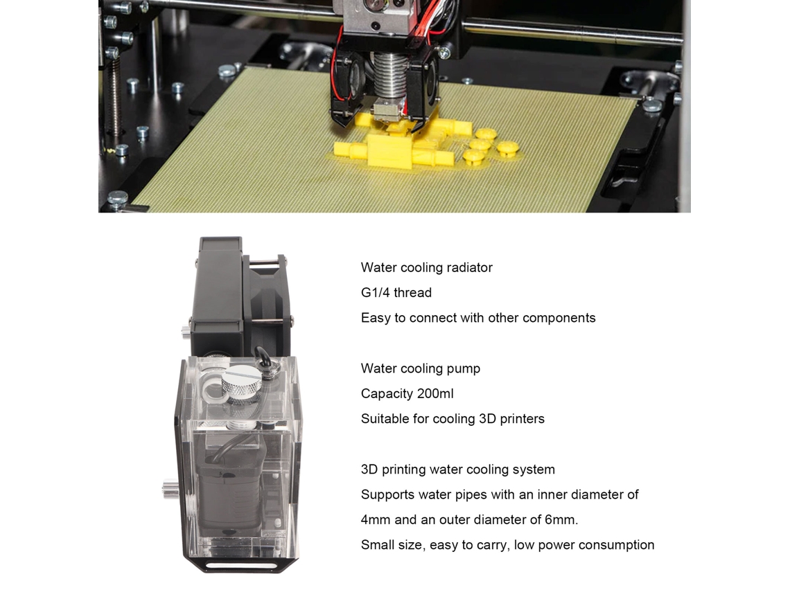 Módulo De Sistema De Resfriamento Por Água Slmz Z B Bomba De Impressão 3d Com Um Cooler Plugue Eua
