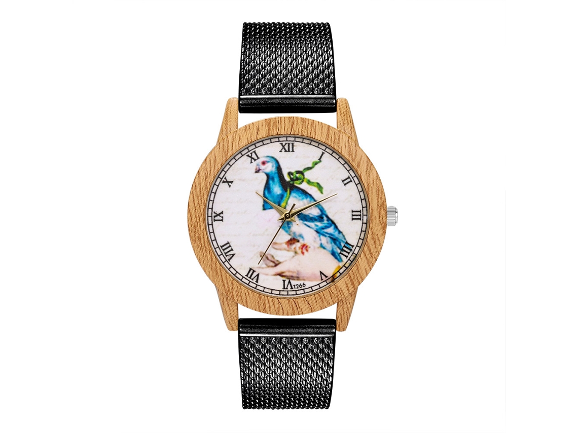 Relógio de quartzo unissex com pulseira de silicone, pulseira casual moderna, preto
