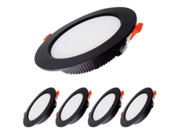 2026 foco Empotrado Led Negro Ultraplano 5w 500lm 4000k Ip44 220 240v Corte 70 80mm Clase Energética a