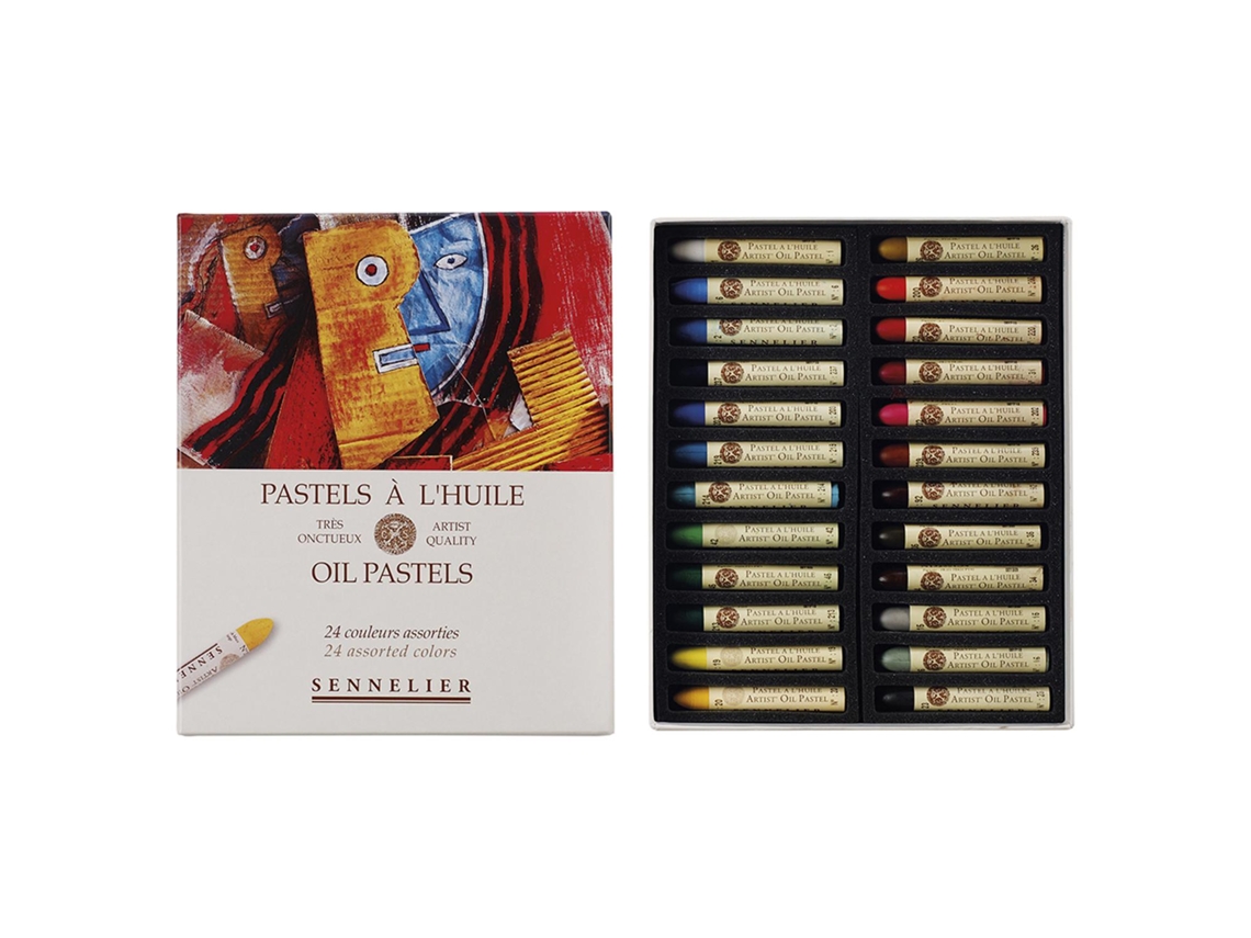 Caixa Pastel Óleo Sennelier Universal 24 Cores