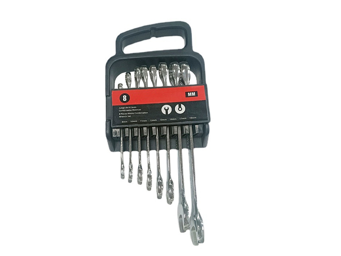 Yuru kit de Chaves Duplas 8 Peças Aço Alta Dureza Chave Combinada para Reparos Automotivos