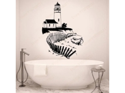 Adesivos Murais Phare De Bord De Mer - Decorações Murais Náuticas Para Salão, Quarto E Quarto De Criança