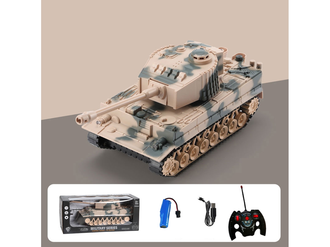 Tanque de guerra militar MDUG com controle remoto, som, luz e música, modelo recarregável.