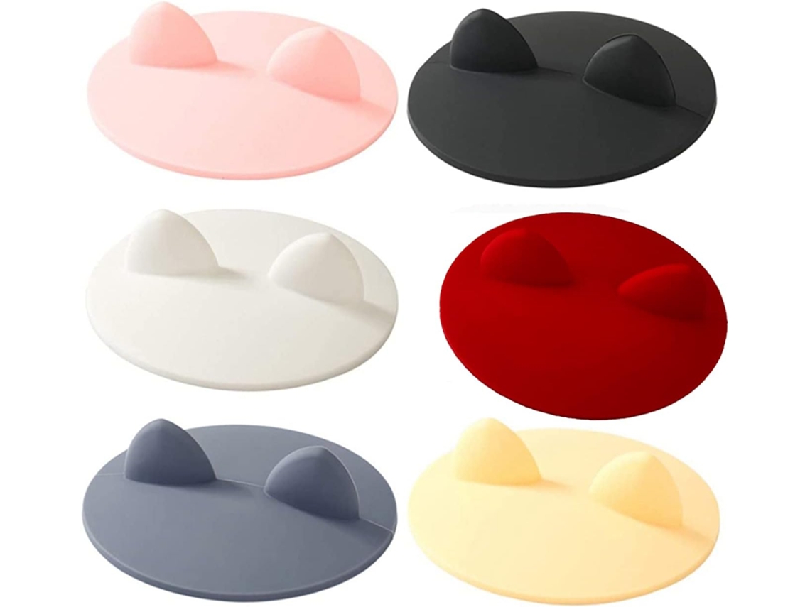 Conjunto De 6 Tampas Silicone Para Canecas Com Desenhos Animados. Proteção Contra Poeira. Aquaforge