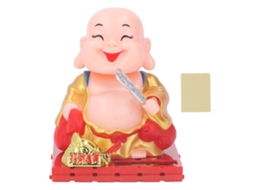 Figura de Buda Solar Automática Mão Mexendo Dourado