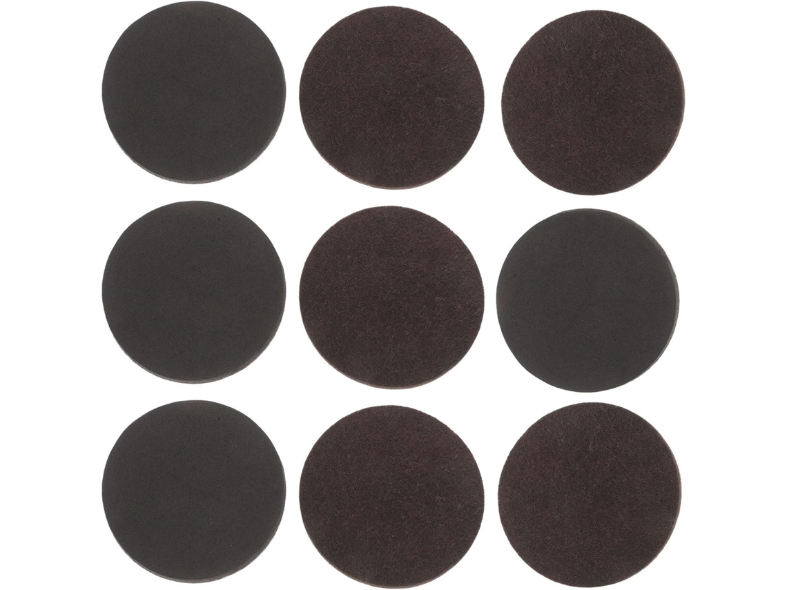Conjunto De 10 Protetores Feltro Antiderrapantes Marrons Para Móveis,