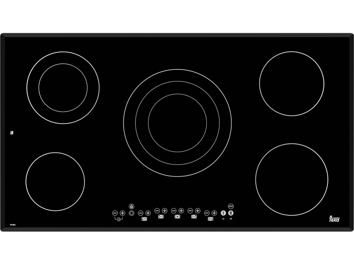 Placa de Vitrocerâmica TEKA TR 951 (Elétrica - 90 cm - Preto)