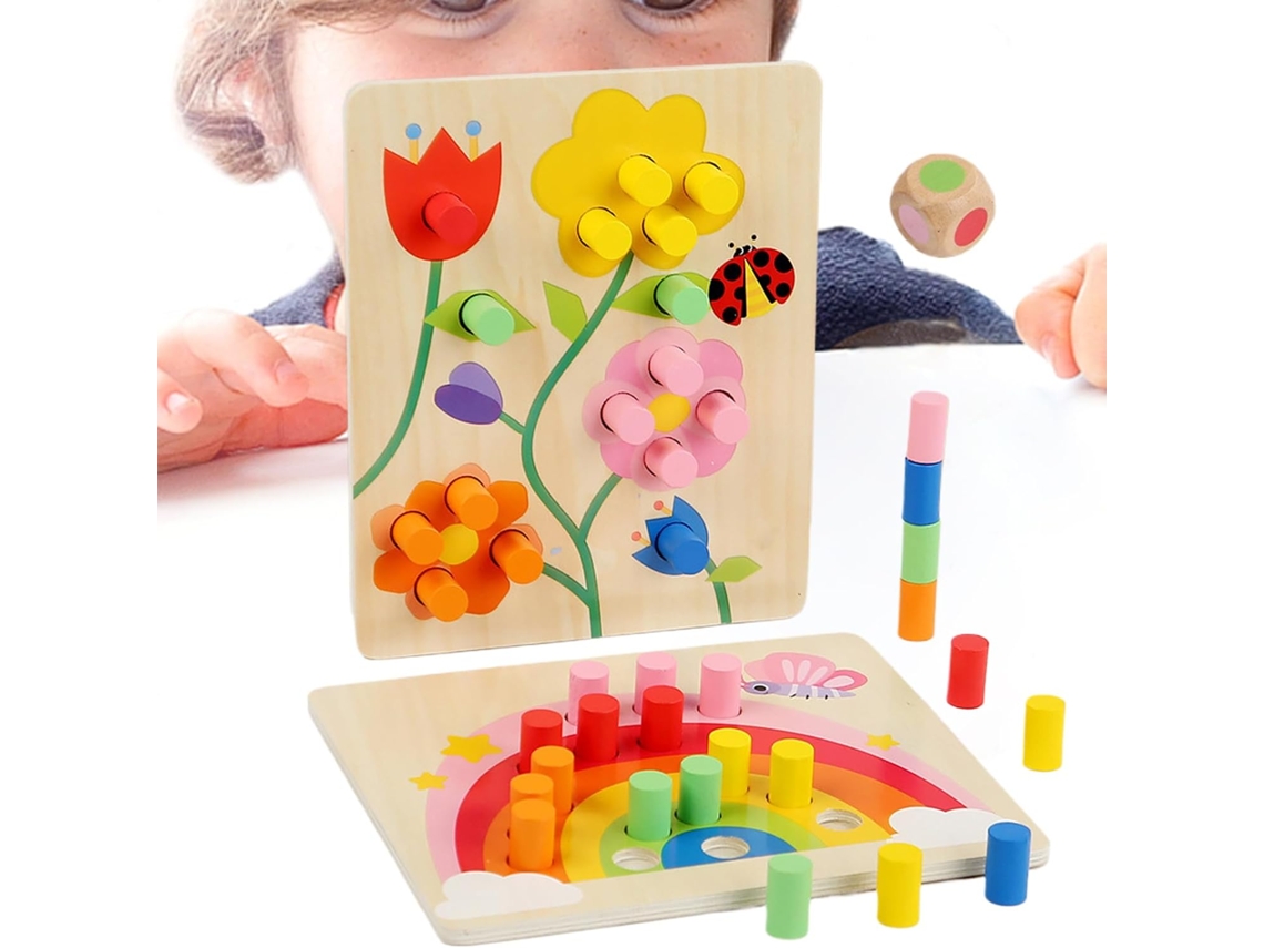 Jogo Educativo De Associação Cores - Brinquedo Madeira Para