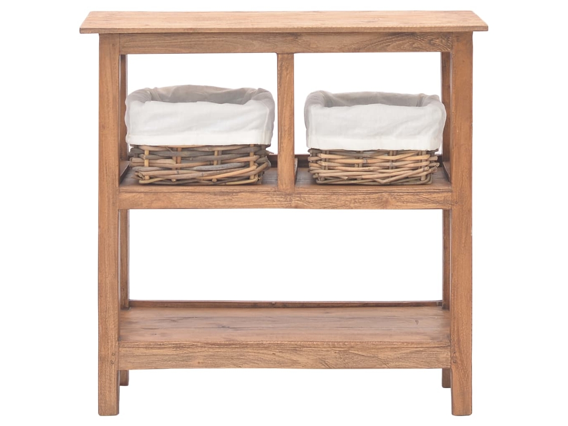 Mesa Consola em Madeira de Mogno Maciça 69x28x70 Cm MAISON EXCLUSIVE