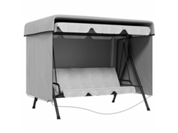 Capa Móveis Jardim Impermeável Uv 215x155x150cm Cinza Retangular VELTRIX