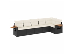 Garden Sofa Set, Garden Sofa Sets Vidaxl Preto Rattan / Vime (n/a)