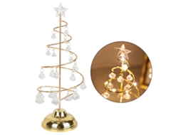 2026 lâmpada de Natal com Led em Espiral, Baterias, Topo Estrela, Decoração Lar Quarto, Ouro