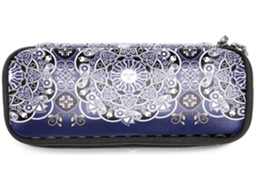 Estojo Lápis Com Estampa Floral Mandala Boêmia Hippie De Grande Capacidade, Ideal Marcadores, Organizador E