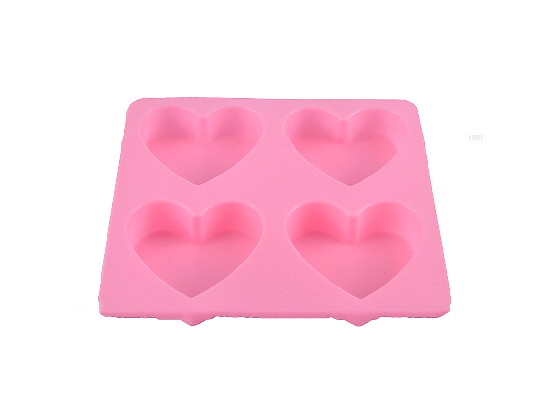 Molde de silicone em formato de coração para fondant, chocolate, decoração de bolos, confeitaria, sabonetes e gelo.
