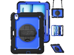 Capa Para Ipad Air 11 2026/2025/2024 11 Polegadas À Prova De Choque,com Suporte E Alça De Ombroazul Escuro + Preto