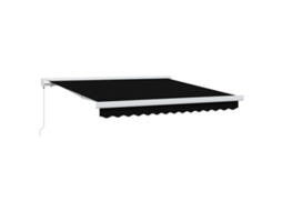 Vidaxl Toldo Retrátil Preto 300 X 250 Cm Lona E Alumínio