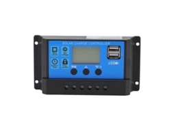Controlador de carga solar 12V-24V com display LCD e portas USB duas 10A para indústria | S/MARCA