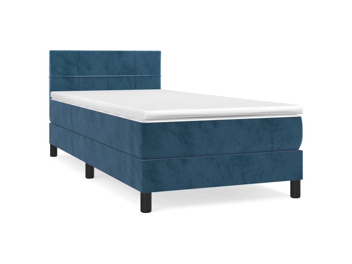 Box Spring Bed, Box Spring Beds Vidaxl Azul Veludo (80 X 200 Cm)
