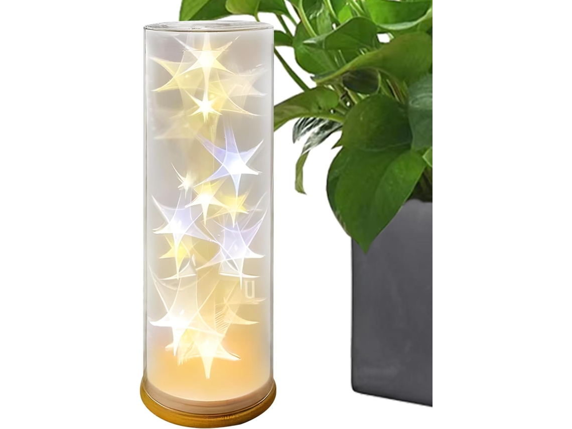 Mesa genérica em formato de estrela, decoração moderna para iluminação ambiente.