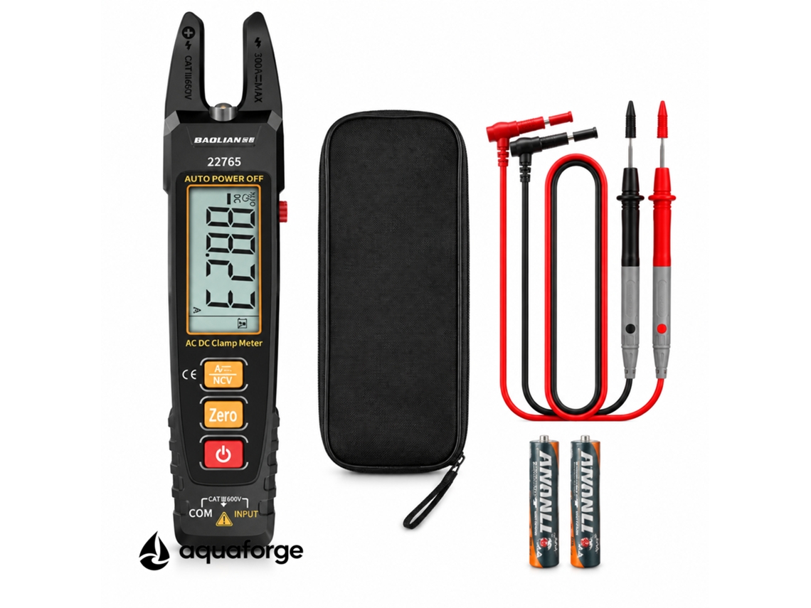 Alicate Amperimétrico Aquaforge, 200a, Ncv