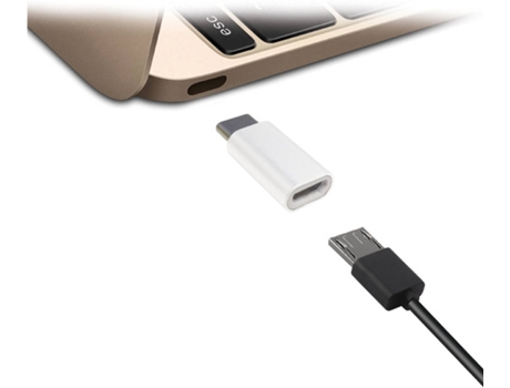 Adaptador JIVO TECHNOLOGY JI-2046 (Micro USB-USB-C - Branco)