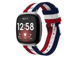 Pulseira De Nylon, Compatível Com Fitbit Versa 3, Vermelha, Branca, Azul., Acabamento Moderno