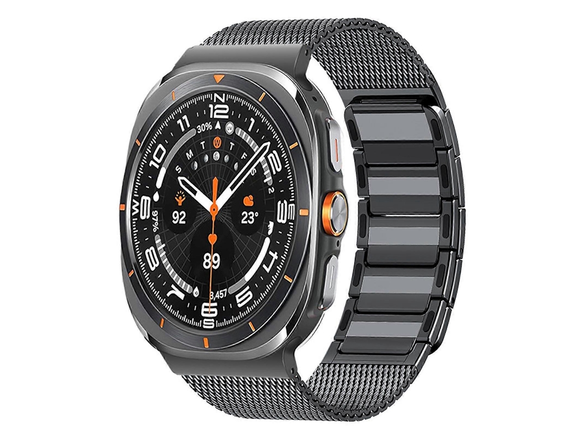 Pulseira Magnética Trançada Em Aço Inoxidável Em Formato De I Para Samsung Galaxy Watch Ultra 47mm / Ultra 2025