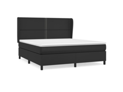 Box Spring Bed, Box Spring Beds Vidaxl Preto Couro Artificial (180 X 200 Cm)