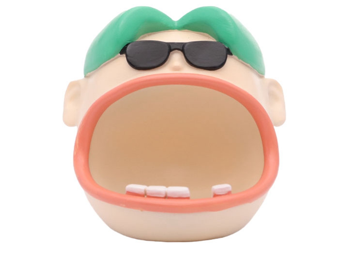 Cinzeiro de Cigarro Cartoon Boca Cores Vibrantes Resina Durável